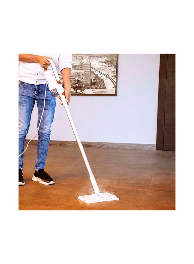 5 in 1 Electric Multi Functional Steam Mop With Jet Volume 20g/Minute, Removable Water Tank, 5- Meter Extra Long Power Cord, Highly Durable & Ergonomic Handheld Stick 1550.0 W GSM63045 White