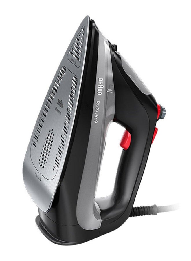 Steam Iron, EloxalPlus Free Glid Soleplate, iCare Technology, 230g Steam Shot per Minute, Anti Drip, Self Cleaning, Anti Calc, 330 ml 3100 W SI9281BK Black