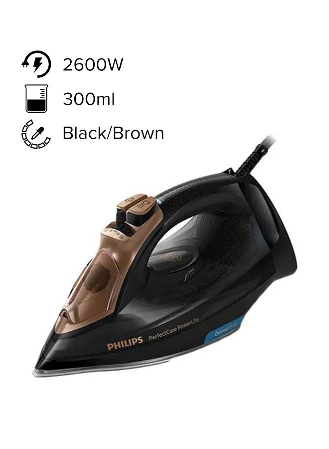 Perfect Care Power Life Steam Iron Soleplate 300 ml 2600 W GC3929 Black/Brown