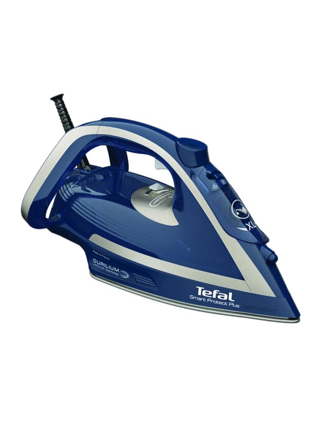 Steam Iron |Smart Protect+  Iron Steamer | Durilium Airglide Soleplate Technology |  2 Years Warranty 270 ml 2800 W FV6872M0 Blue/Silver