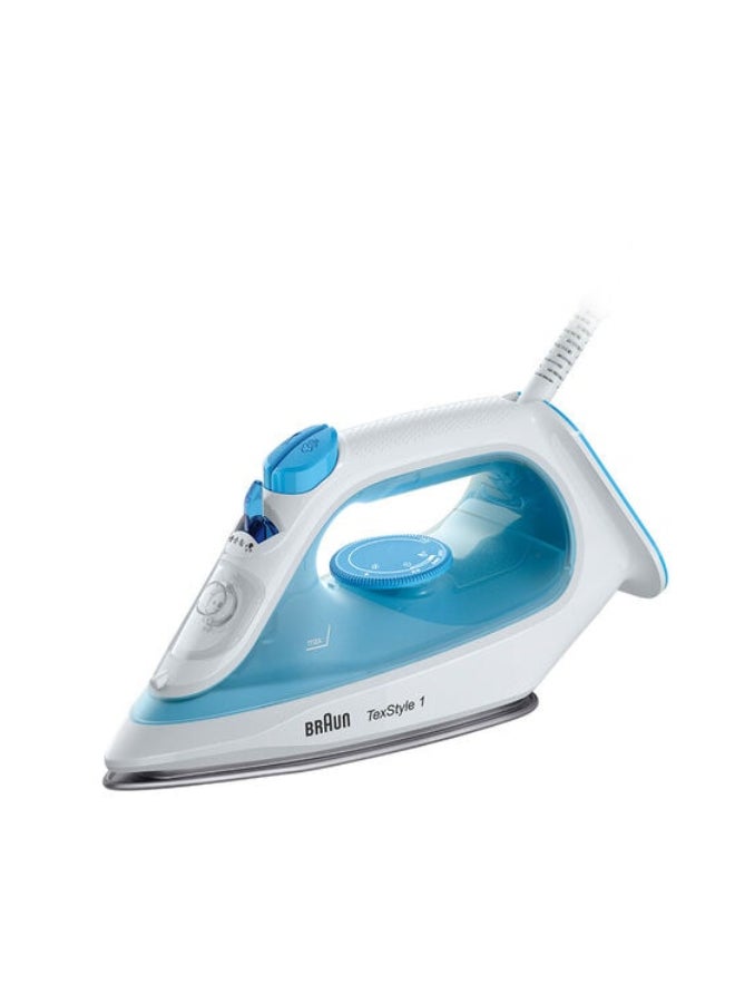 Steam Iron, 120g Steam Shot per Minute, Super Ceramic Soleplate, Self Clean, Anti Drip, Water Spray, 50% Energy Saving 220 ml 2000 W SI1050BL White/Blue