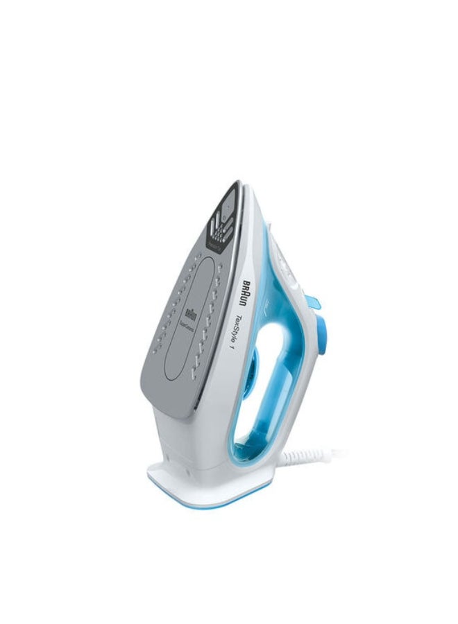 Steam Iron, 120g Steam Shot per Minute, Super Ceramic Soleplate, Self Clean, Anti Drip, Water Spray, 50% Energy Saving 220 ml 2000 W SI1050BL White/Blue