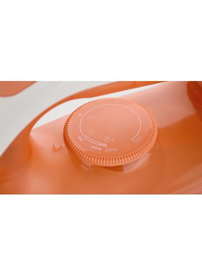 Steam Iron, 120g Steam Shot per Minute, Non Stick Soleplate, Self Clean, 50% Energy Saving, 220 ml 1900 W SI1009OR Orange/White
