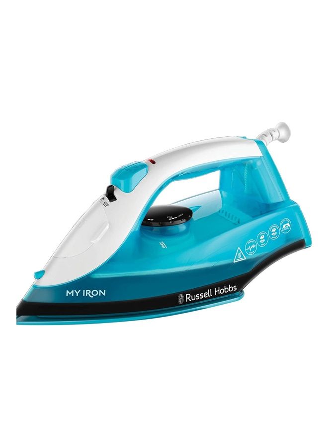 Steam Iron ,Ceramic Soleplate, 260ml Tank, 2m Cord, Self-Clean 260 ml 1800 W 25580 Blue