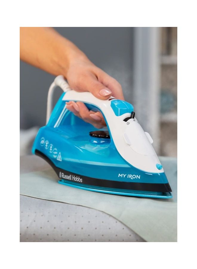 Steam Iron ,Ceramic Soleplate, 260ml Tank, 2m Cord, Self-Clean 260 ml 1800 W 25580 Blue
