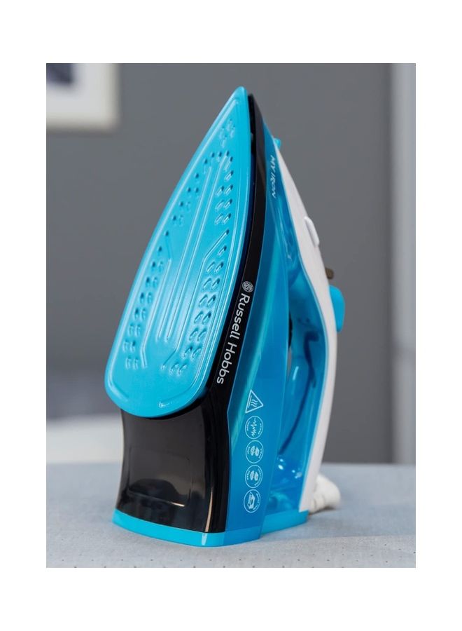 Steam Iron ,Ceramic Soleplate, 260ml Tank, 2m Cord, Self-Clean 260 ml 1800 W 25580 Blue