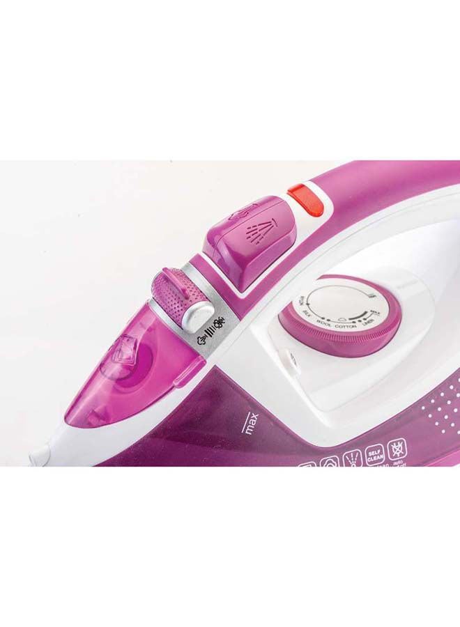 Steam Iron, Ceramic Soleplate, 2-Way Auto Shutoff, Variable Steam Control, Vertical Steam, Anti-Calc System, Self-Clean Function, 60g/min Boost, 320 ml 2400 W X2450-B5 Purple/White