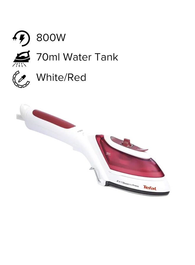 Garment Steamer | Steam N Press Handheld Garment Steamer |Perfect Steam and Press | Steamer Clothes | 2 Years Warranty 70 ml 1090 W DV8610M1 White/Red