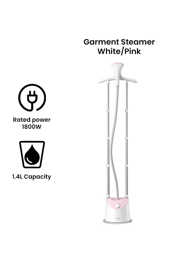 Stand Steamer 1.4 L 1800 W GC485/46 White/Pink