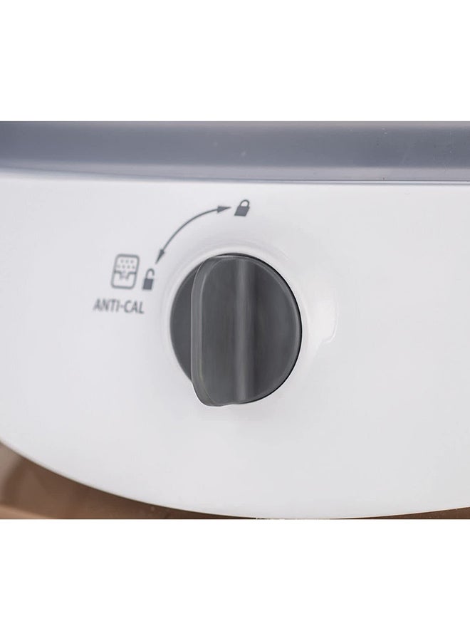 Twin Pole Garment Steamer, Fast Heating, 35g/min Steam Rate, 6 Steam Levels, Stainless Steel Head, Auto Cut-Off,Extended Steaming Capacity, 1.5 L 2400 W GST2400-B5 White/Gold