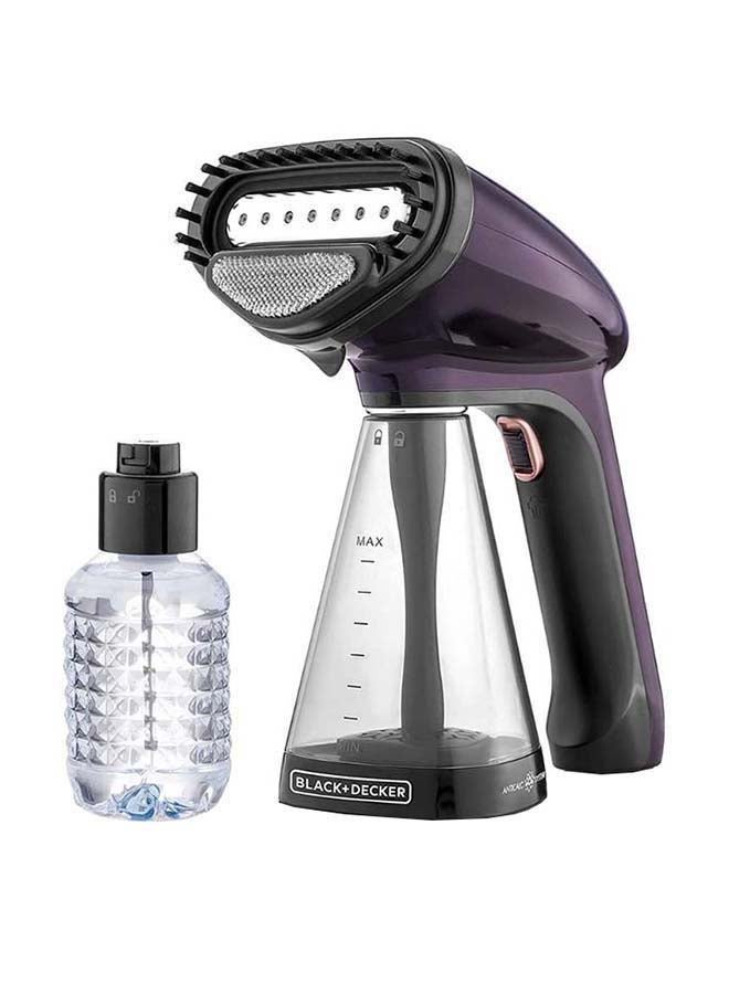 Portable Garment Steamer, Universal Bottle Adapter, Fine Mist Spray, Ergonomic Compact Design, Effective on All Fabrics, 0.26 L 1500 W HST1500-B5 Dark Purple