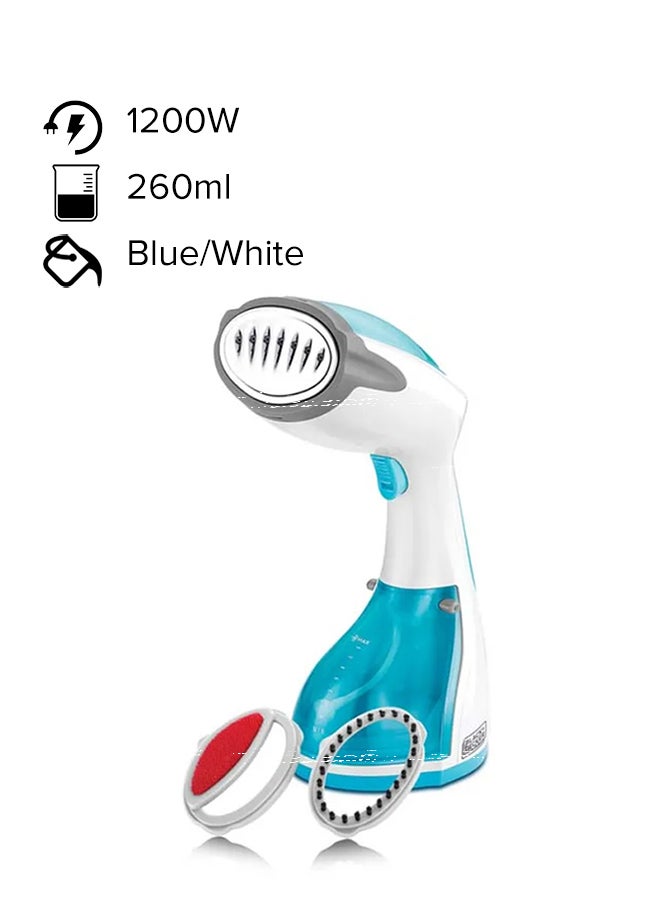 Handheld Garment Steamer Portable 0.26 L 1200.0 W HST1200 Blue/White