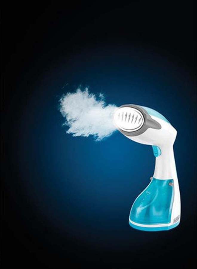 Handy Garment Steamer, Fast Heat-Up in 35 Seconds, 260ml Detachable Tank, Anti-Drip Technology, Continuous Steam Lock, Compact Design, Versatile Accessories, 0.26 L 1200 W HST1200 Blue/White
