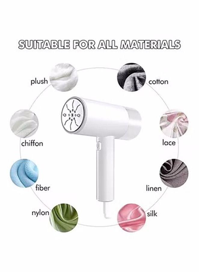 Powerful Handheld Clothes Steamer, 1200W Portable Hand Held Garment Steam Iron for Fabric, Perfect for Home and Travel (White)