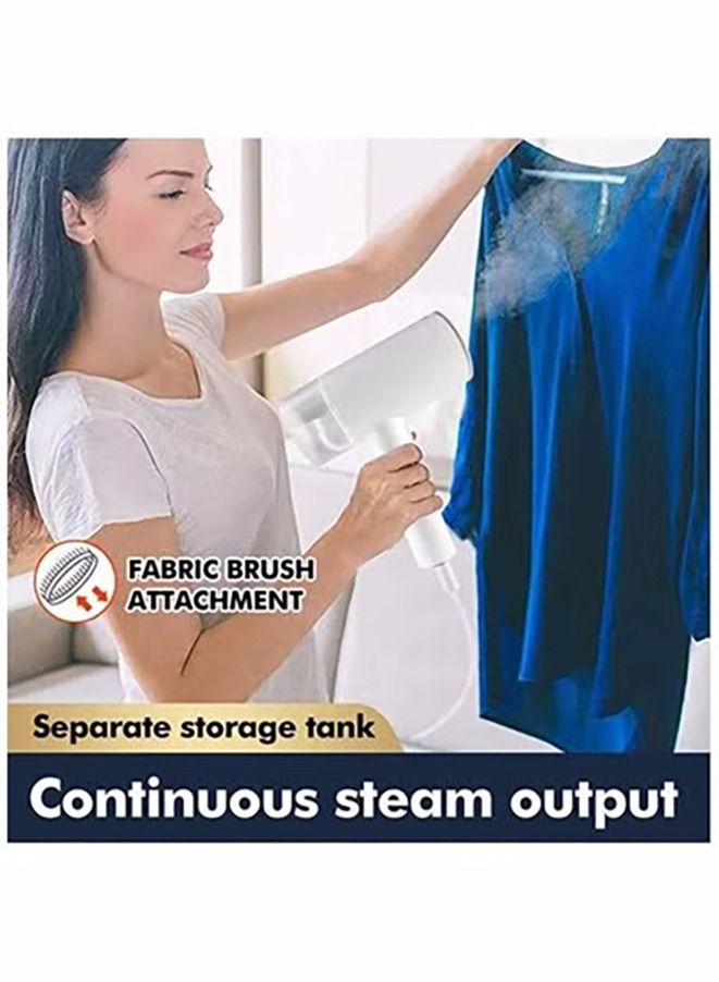 Powerful Handheld Clothes Steamer, 1200W Portable Hand Held Garment Steam Iron for Fabric, Perfect for Home and Travel (White)