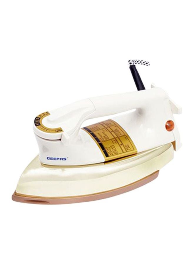 Heavy Weight Dry Iron - Automatic Dry Iron,Teflon Plated Sole Plate | Auto Shut Off,  Overheat Protection | 2 Years Warranty 1000.0 W GDI2750 White/Gold