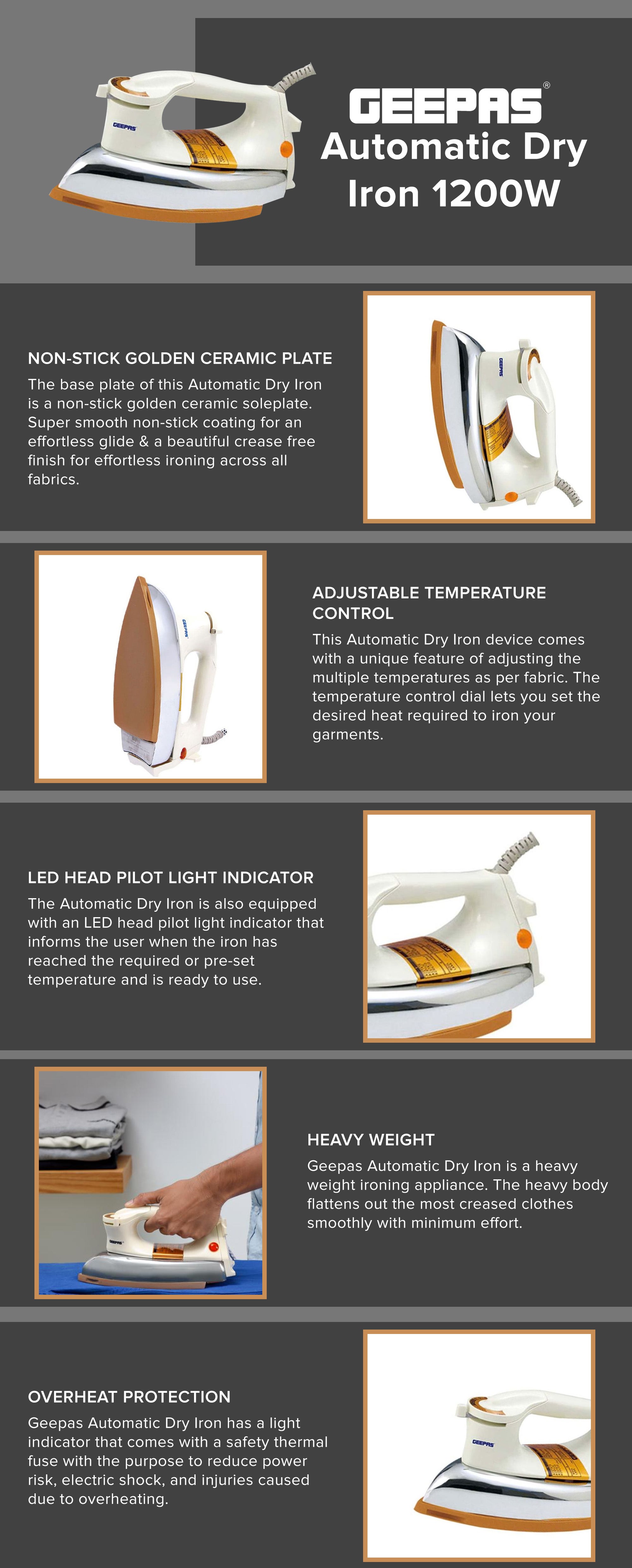 Automatic Dry Iron 1200.0 W GDI7752 Beige/Silver/Brown