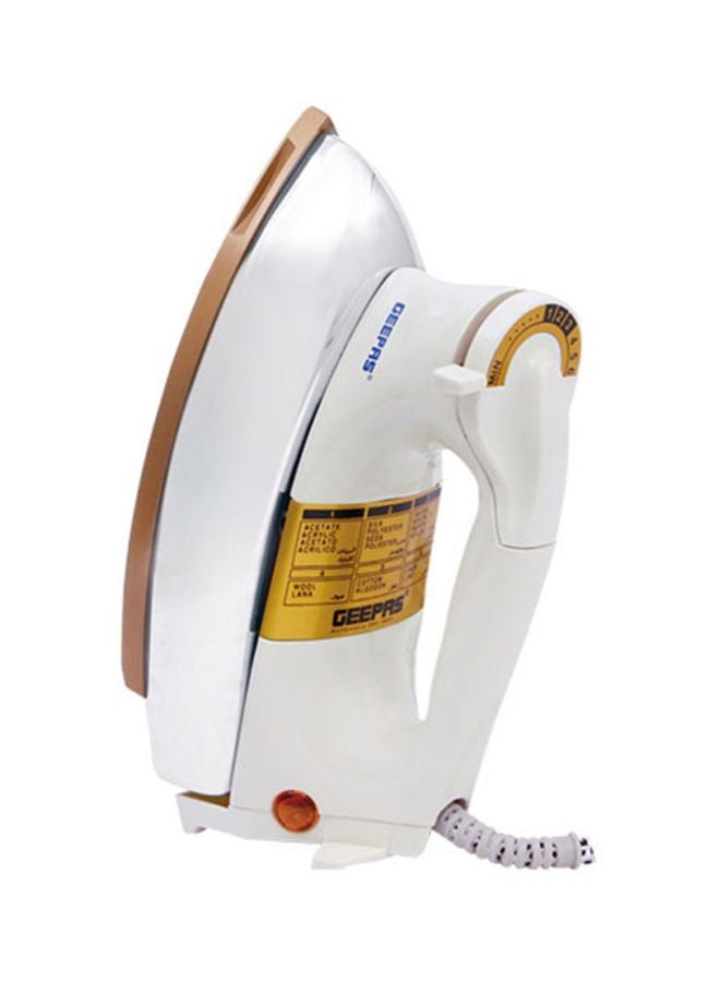 Automatic Dry Iron - Automatic Dry Iron -  Durable Teflon Plated Sole Plate| Auto Shut Off, Temperature Setting Dial 1200.0 W GDI2771 Cream