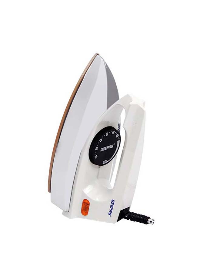 Automatic Dry Iron - 60 Micron Teflon Sole Plated, Big fabric guide & Pilot Indicator |Overheat  Safe And Automatic Power Cut Off | Easy Heal Rest & Cord Wrap Facility, Anti Shock Handle & Thermostat Pilot Lamp. 1200.0 W GDI7729 Beige