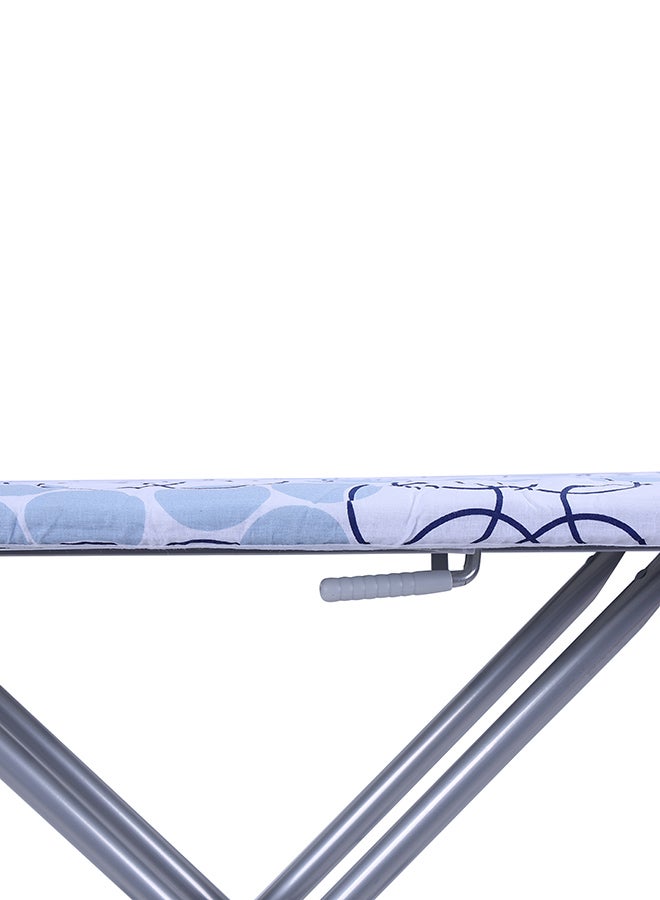 Ironing Board With Cloth Rack 100% Cotton Cover 7Mm Foam Pad Assorted Colors Grey/White 122x38cm