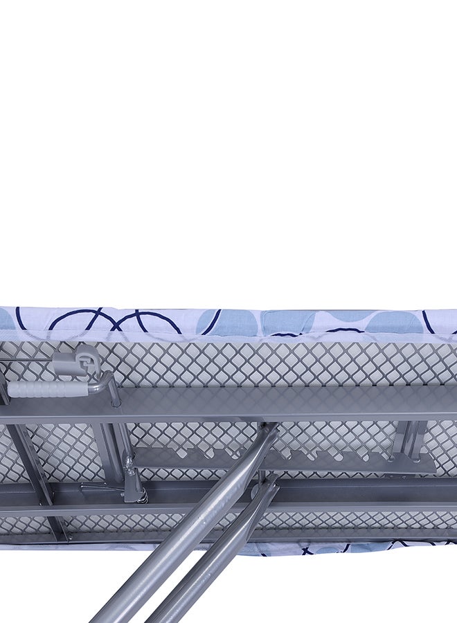 Ironing Board With Cloth Rack 100% Cotton Cover 7Mm Foam Pad Assorted Colors Grey/White 122x38cm