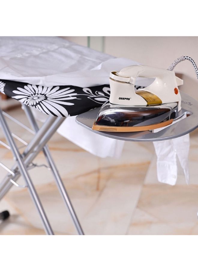 Ironing Board With Cloth Rack 100% Cotton Cover 7Mm Foam Pad Assorted Colors Grey/White 122x38cm