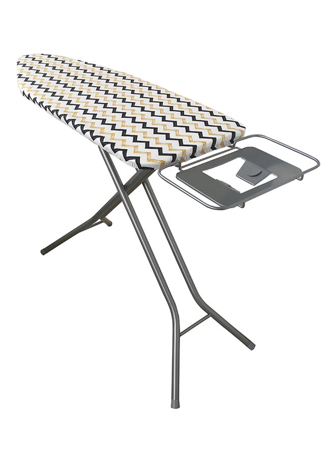 Stylish And Attractive Designed Portable Mesh Top Ironing Board With Steam Iron Rest Grey/White/Yellow 122x43x96cm