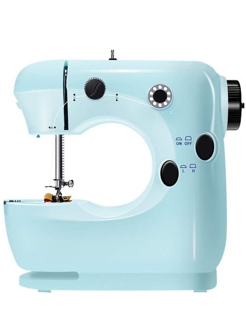 Mini Sewing Machine for Thick & Multiple Layers Fabrics 2 Speed Embroidery Stitching Heavy Duty Quilting Machine Easy to Use