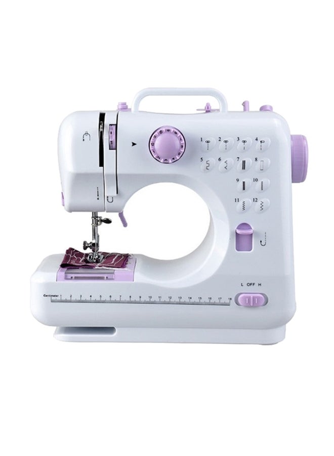 12 Stitches Multifunction Mini Sewing Machine 0010-54 White