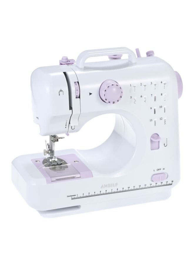 Portable Electric Sewing Machine H18510US White/Purple