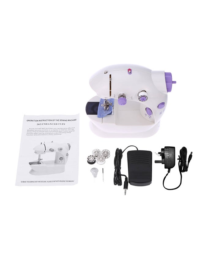 Electric Sewing Machine 240V H16669UK White/Purple