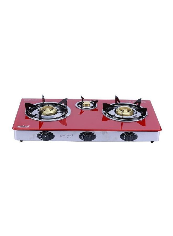 3-Burner Gas Stove SF5364GC 3B Red/Silver