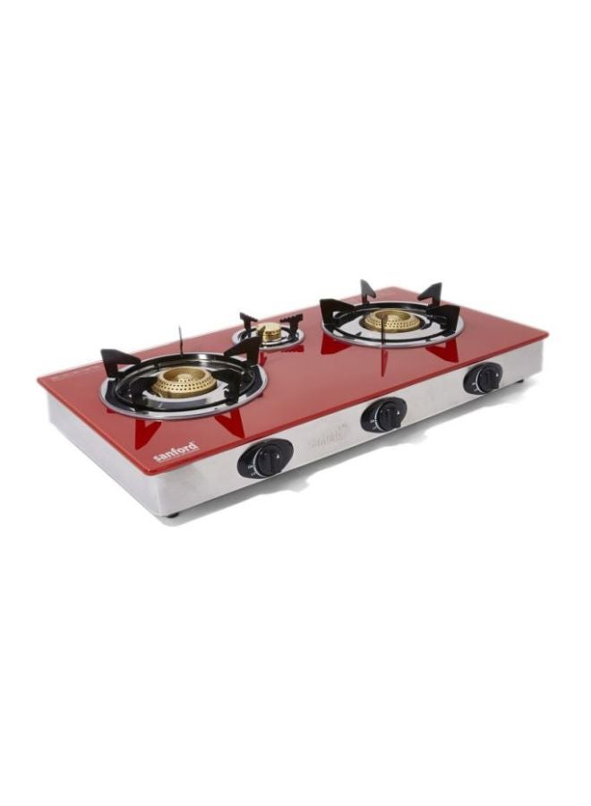 3-Burner Gas Stove SF5364GC 3B Red/Silver