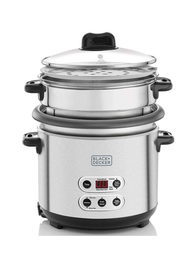 Rice And Pasta Cooker 1.8L RPC1800-B5 Silver/Black