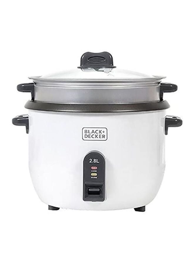 Rice Cooker, 2-in-1 Non Stick With Steamer 2.8 L 1100.0 W RC2850-B5 White