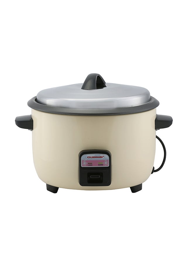 2 In 1 Electric Rice Cooker, Non Stick Inner Pot, Automatic Cooking, Easy Cleaning, High Temperature Protection 4.2 L 1600 W OMRC2205 White/Black