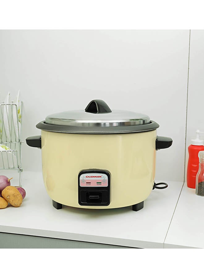 2 In 1 Electric Rice Cooker, Non Stick Inner Pot, Automatic Cooking, Easy Cleaning, High Temperature Protection 4.2 L 1600 W OMRC2205 White/Black