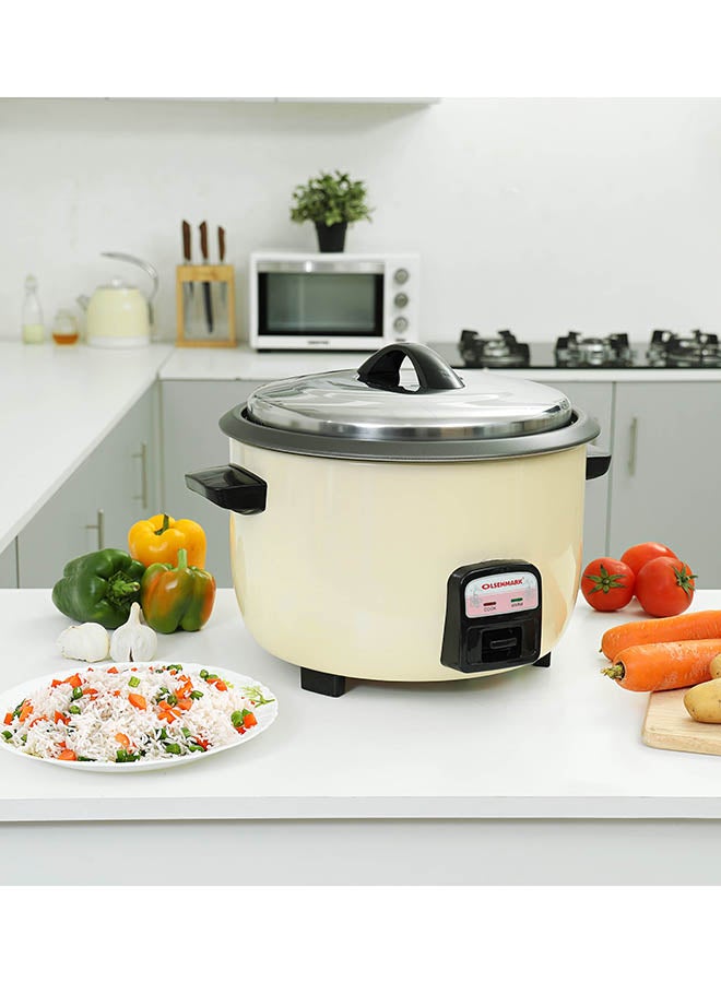 2 In 1 Electric Rice Cooker, Non Stick Inner Pot, Automatic Cooking, Easy Cleaning, High Temperature Protection 4.2 L 1600 W OMRC2205 White/Black