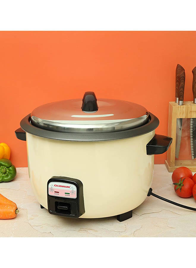 2 In 1 Electric Rice Cooker, Non Stick Inner Pot, Automatic Cooking, Easy Cleaning, High Temperature Protection 4.2 L 1600 W OMRC2205 White/Black