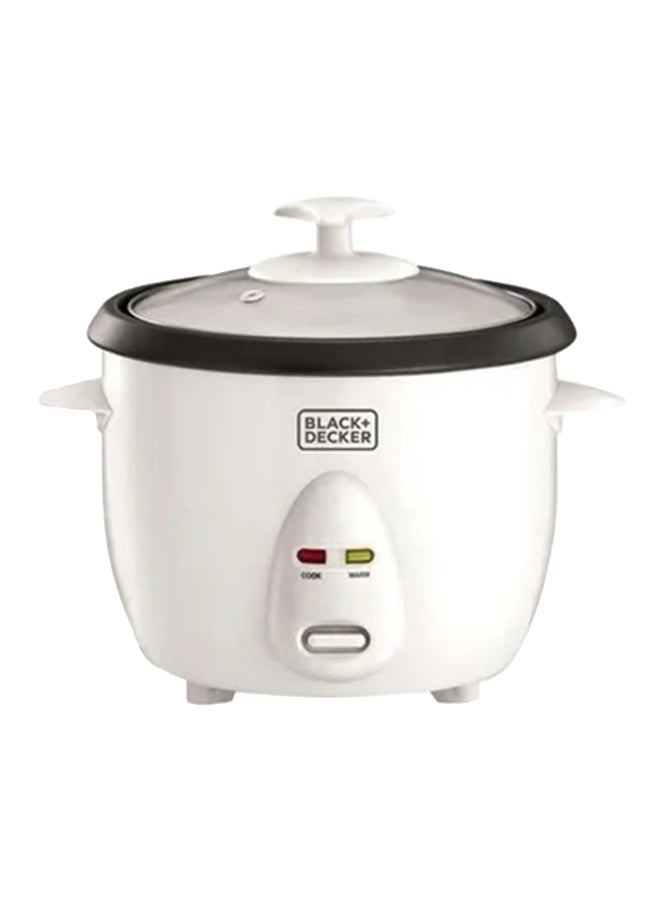 Rice Cooker, 1L, 400W, with Removable Nonstick Bowl, Steaming Tray, Glass Lid, Cool-Touch Design, Auto Warm Function, and Water Level Indicator 1 L 400 W RC1050-B5 White