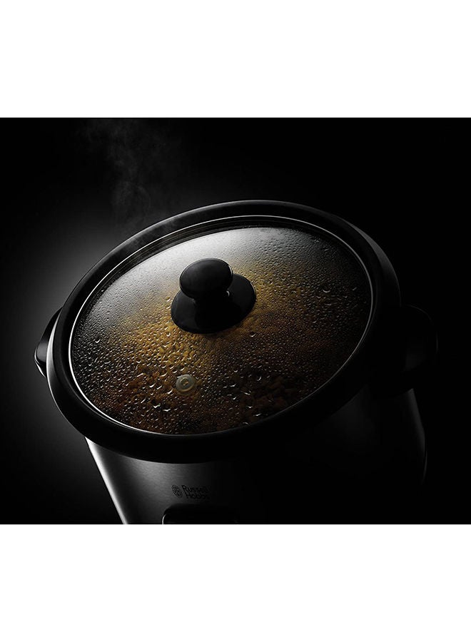 Rice Cooker, 10 Cups Capacity, Keep Warm, Steaming Tray, Stainless Steel 1.8 L 700 W 19750JAS Black/Silver