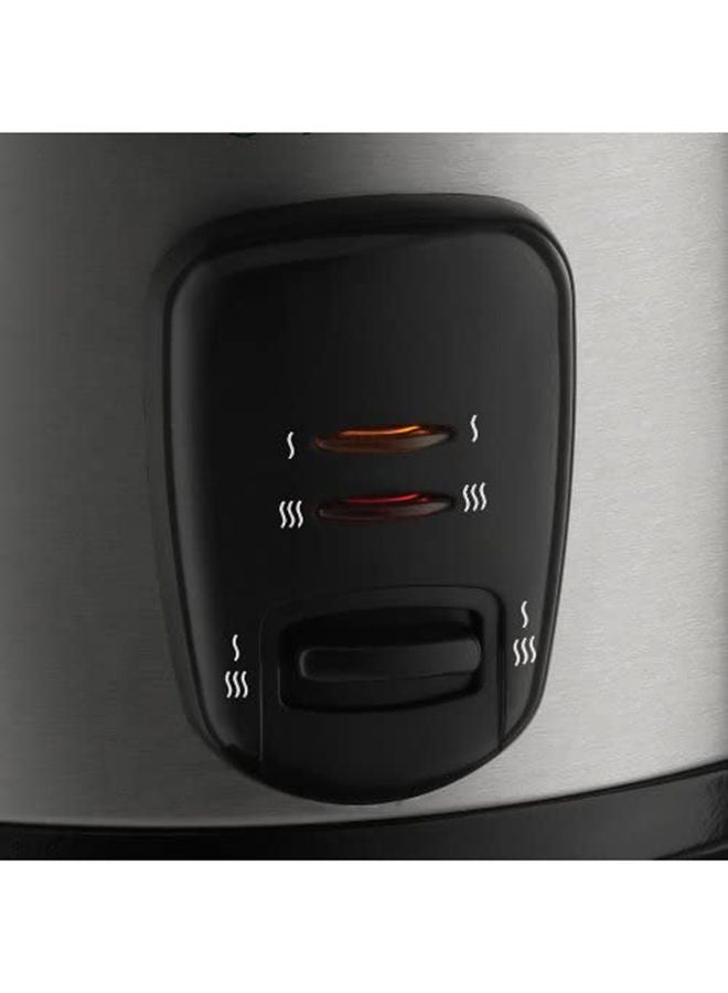 Rice Cooker, 10 Cups Capacity, Keep Warm, Steaming Tray, Stainless Steel 1.8 L 700 W 19750JAS Black/Silver