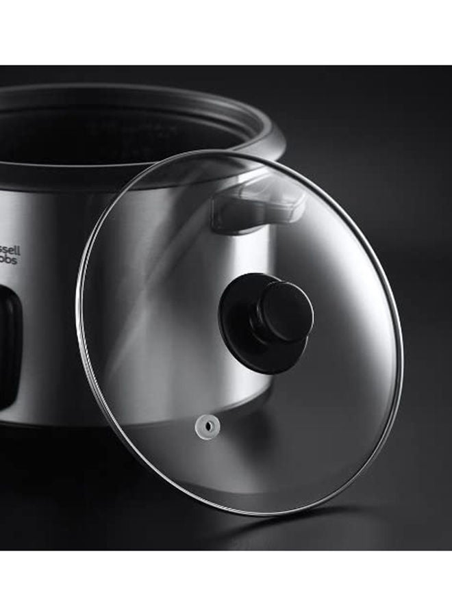 Rice Cooker, 10 Cups Capacity, Keep Warm, Steaming Tray, Stainless Steel 1.8 L 700 W 19750JAS Black/Silver