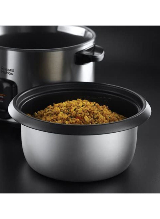 Rice Cooker, 10 Cups Capacity, Keep Warm, Steaming Tray, Stainless Steel 1.8 L 700 W 19750JAS Black/Silver
