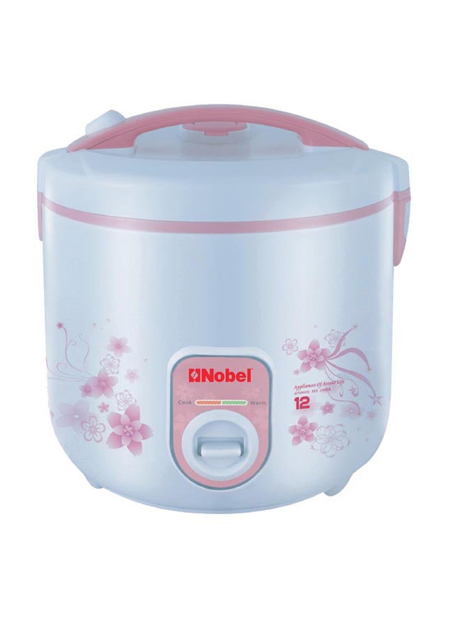 Rice Cooker with Teflon Coated Inner Bowl and Robust Clear View Lid, Adjustable Temperature Control Grip Handle Plastic Body 2.5 L 900.0 W NRC25 White