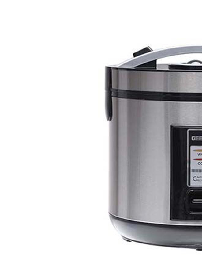 Rice Cooker 1.8 L Durable Construction| Removable Non-Stick Pot, Cool Touch Handle| Includes Cook, Warm Functions, Plastic Steamer| Perfect for Vegetables, Soups, Sauces etc |762W 1.8 L 762 W GRC4330 Black/Silver