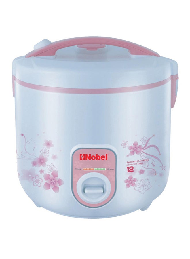 Rice Cooker with Teflon Coated Inner Bowl and Robust Clear View Lid, Adjustable Temperature Control Grip Handle Plastic Body 1.8 L 700.0 W NRC18 White