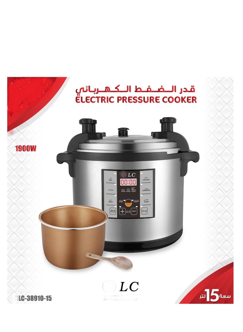 Electric Pressure Cooker 15L 1900W Silver/Black