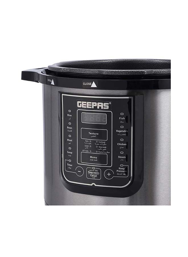 Digital Multi Cooker | 4 digital LED display|14 14 Smart Cooking Programs With One Touch , Auto Shut off Function | Ideal for Rice Meat bean vegetable Soup |Detachable Inner Lid 12.0 L 1600.0 W GMC35030 Silver/Black