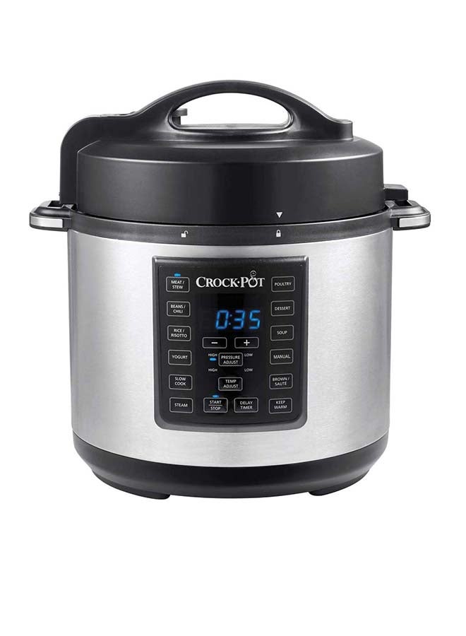 12-In-1 Stainless Steel Programmable Express Multi Pressure Cooker 5.6 L CSC051 Silver/Black